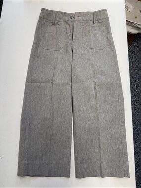 Zac & Rachel Gray Wide-Leg Cropped Pants